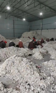 常年出牛仔褪色布块再生棉，年产量5000吨左右！