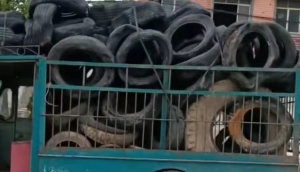 长期出售废旧轮胎，有大钢丝胎、小钢丝胎
