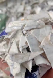 出售PP涂料桶破碎料，白丙破碎料