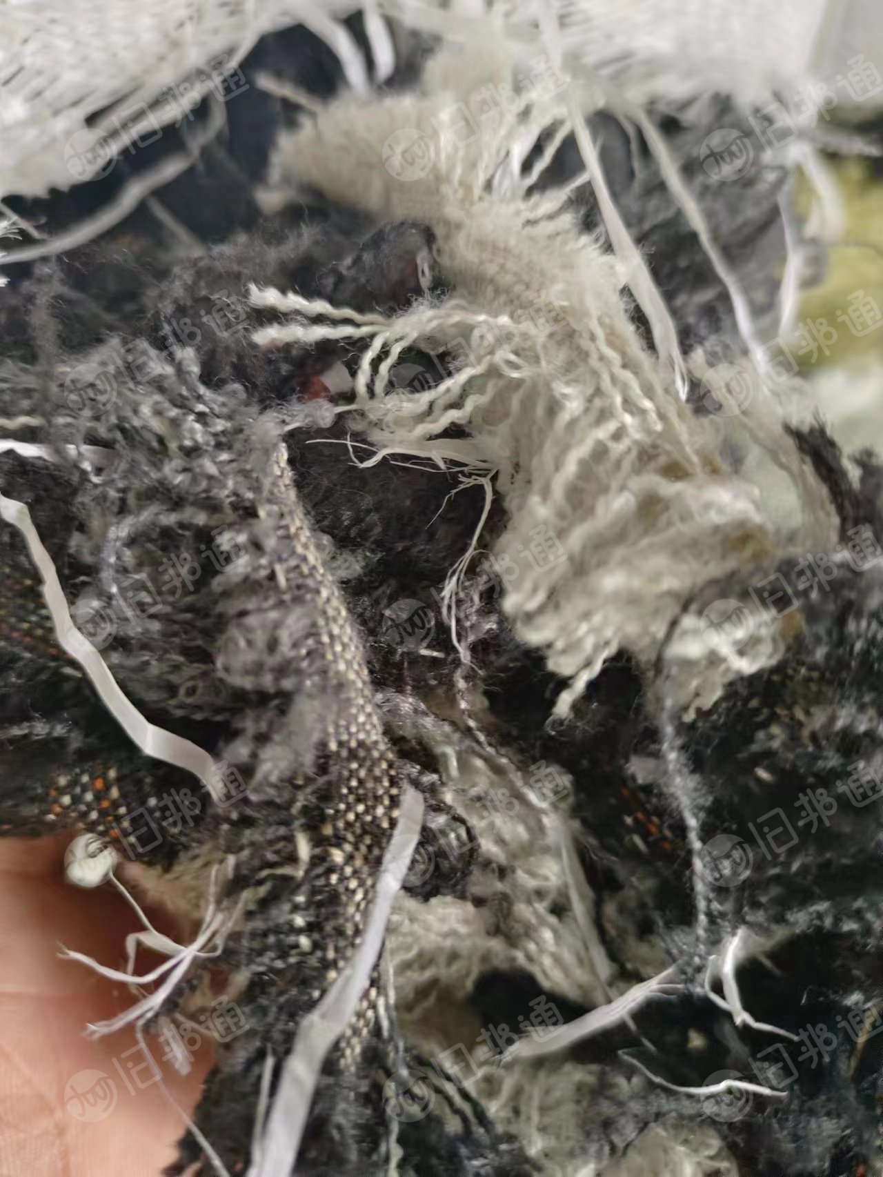 长期出售灰色羊毛衫下脚料,高弹丝