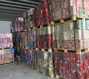 长期回收铝易拉罐压块