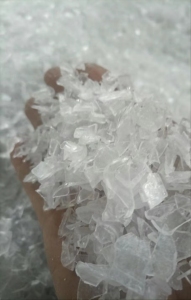 大量出售PET吸塑片破碎料，低温PET破碎料