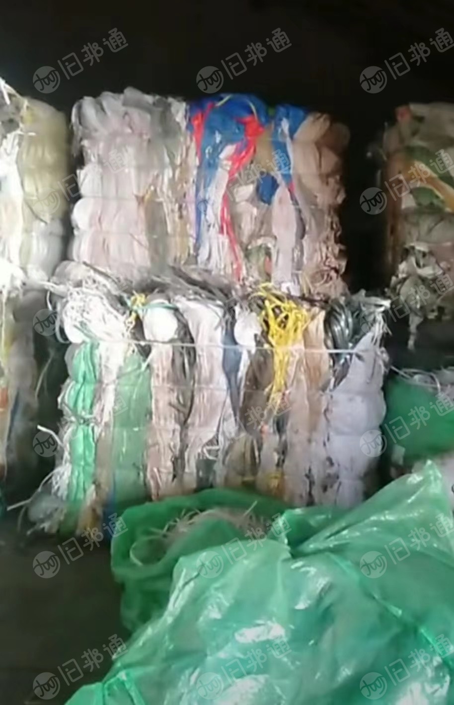 大量出售废旧编织袋,打包带,吨包压块