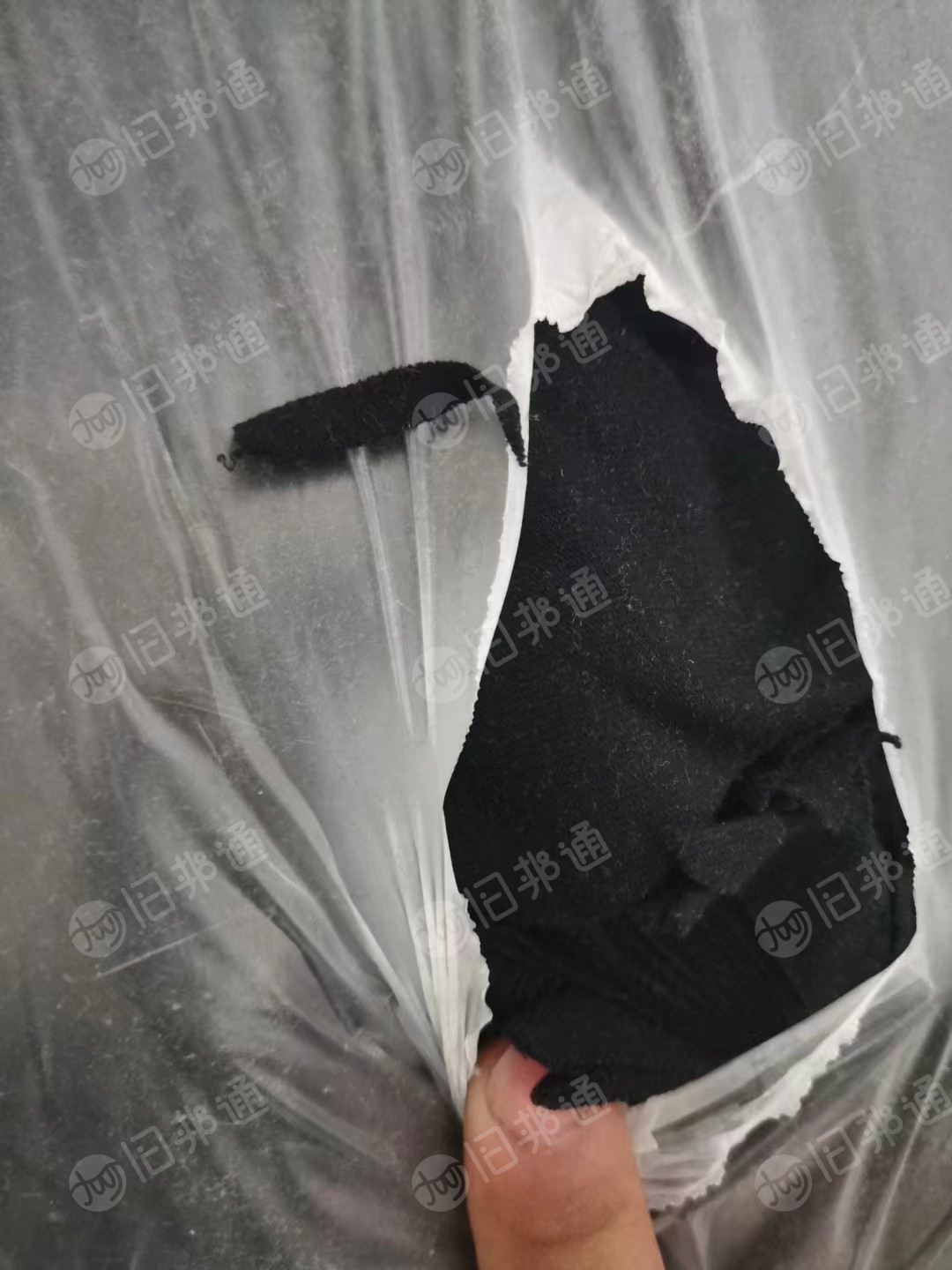 出售黑色针织纯棉布块,现货够车