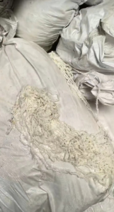 出售含水短绒人棉回丝布边现货30吨