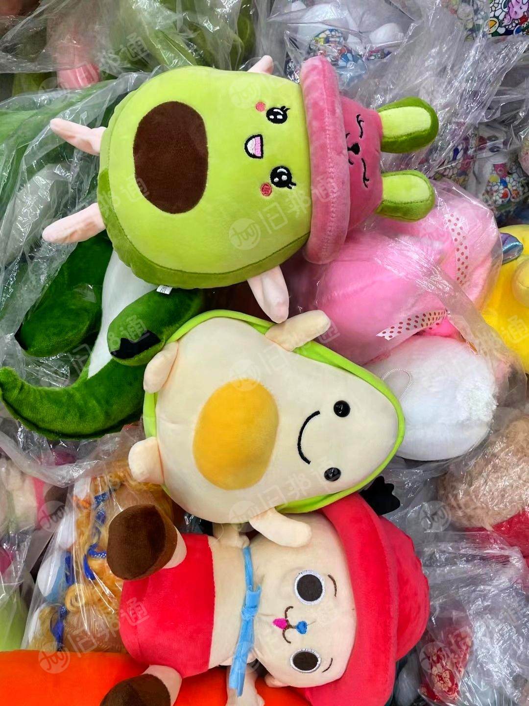 长期出售毛绒玩具库存,外贸尾单,各尺寸四面弹皮壳