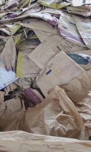 牛皮纯纸袋，现货100多吨，无胶无线无塑料