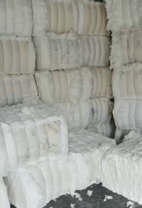 纯棉、涤棉，纯涤等回丝开松棉，大量出售