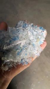 PET破碎料，蓝白瓶片，出口做涤纶短纤维用