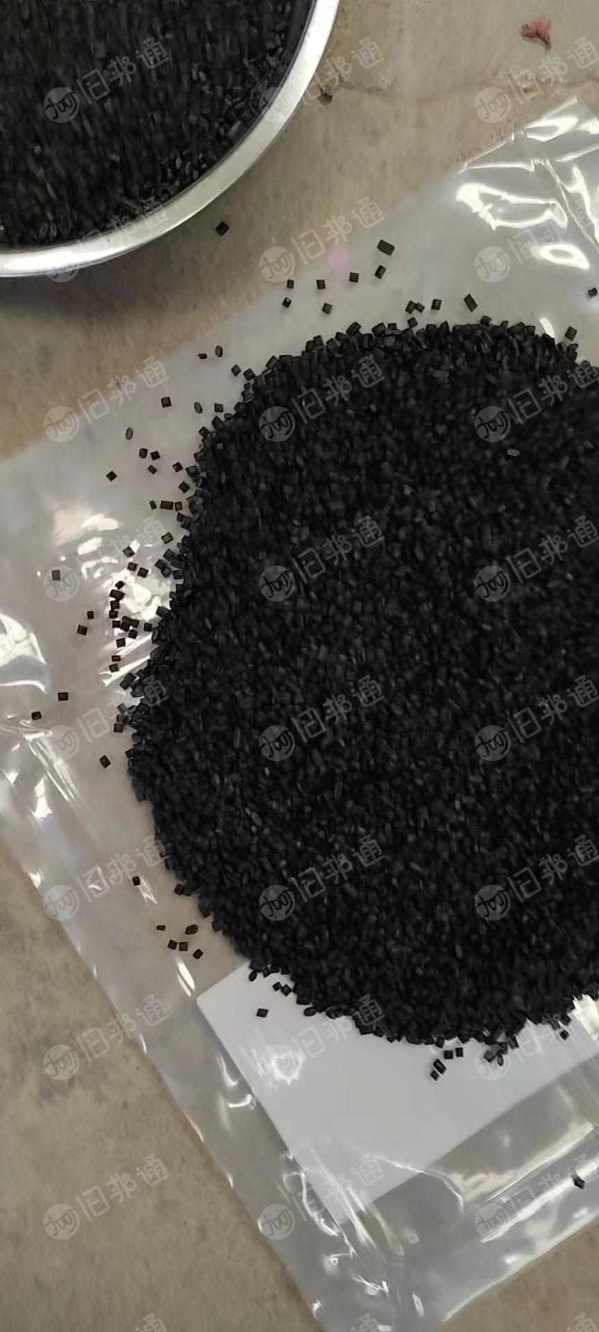 黑色PE颗粒（加点尼龙），可注塑、改性、压板用，常年生产销售