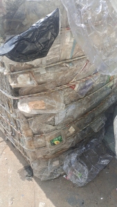 杂色吸塑片压包料，含PET和PVC，长期出售