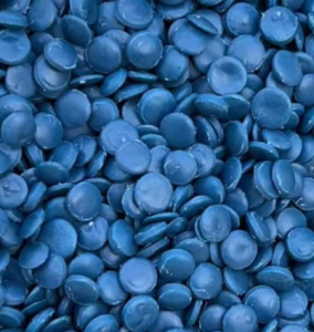 长期出售蓝色中空料，过80目筛网