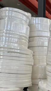 木浆水刺无纺布成盘料出售，现货7吨！