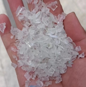 透明pc水口料，粘少许硅胶