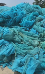 基本无杂质的聚酯pet安全网，出成在6成以上