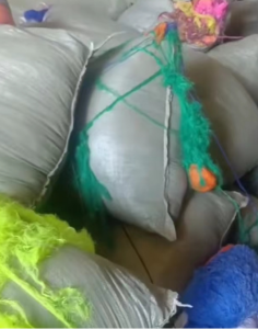 杂色涤纶废丝长期出售