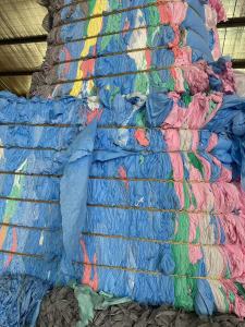 花色水刺涤棉无纺布边角料，大量出售