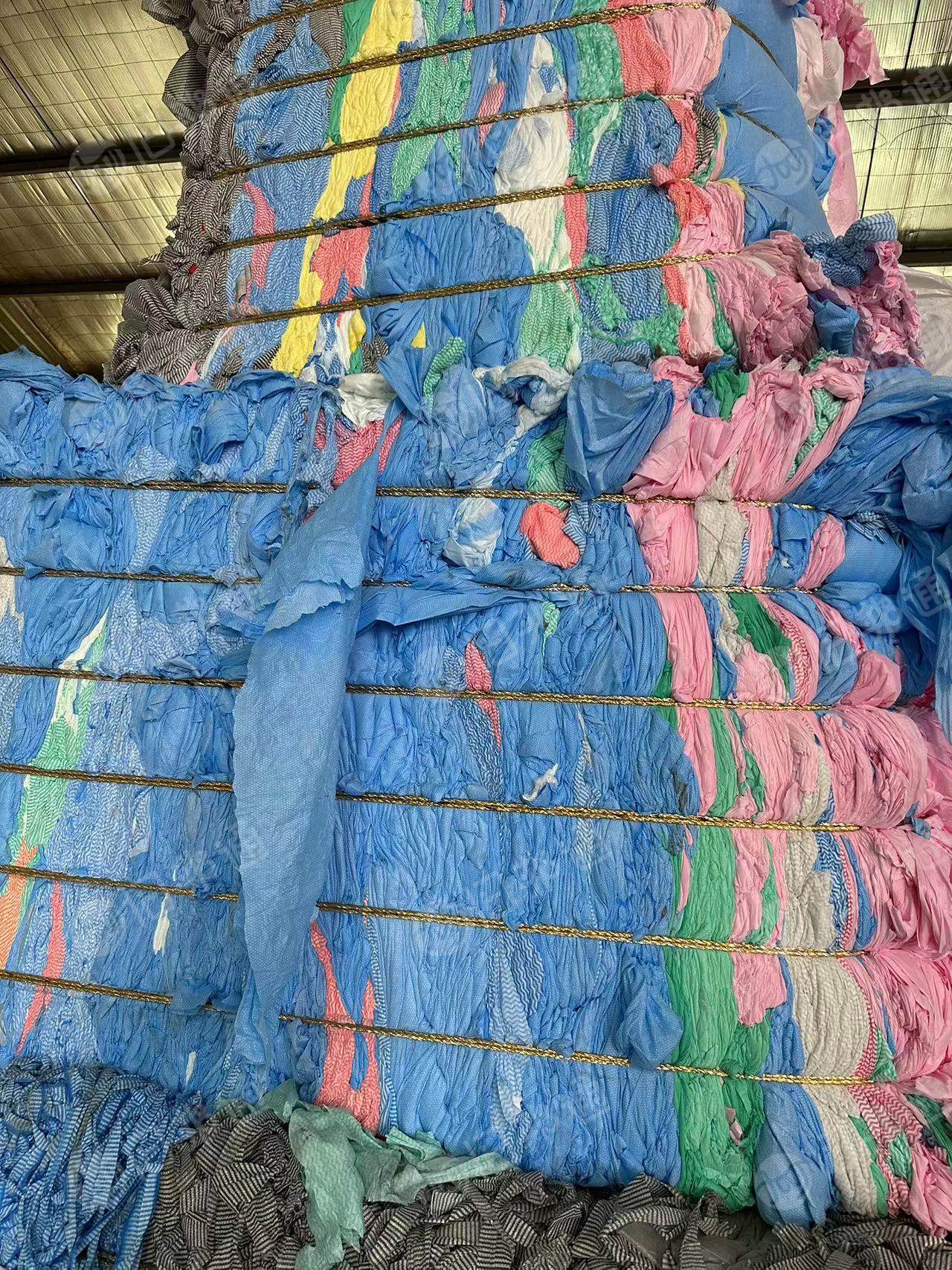 花色水刺涤棉无纺布边角料,大量出售