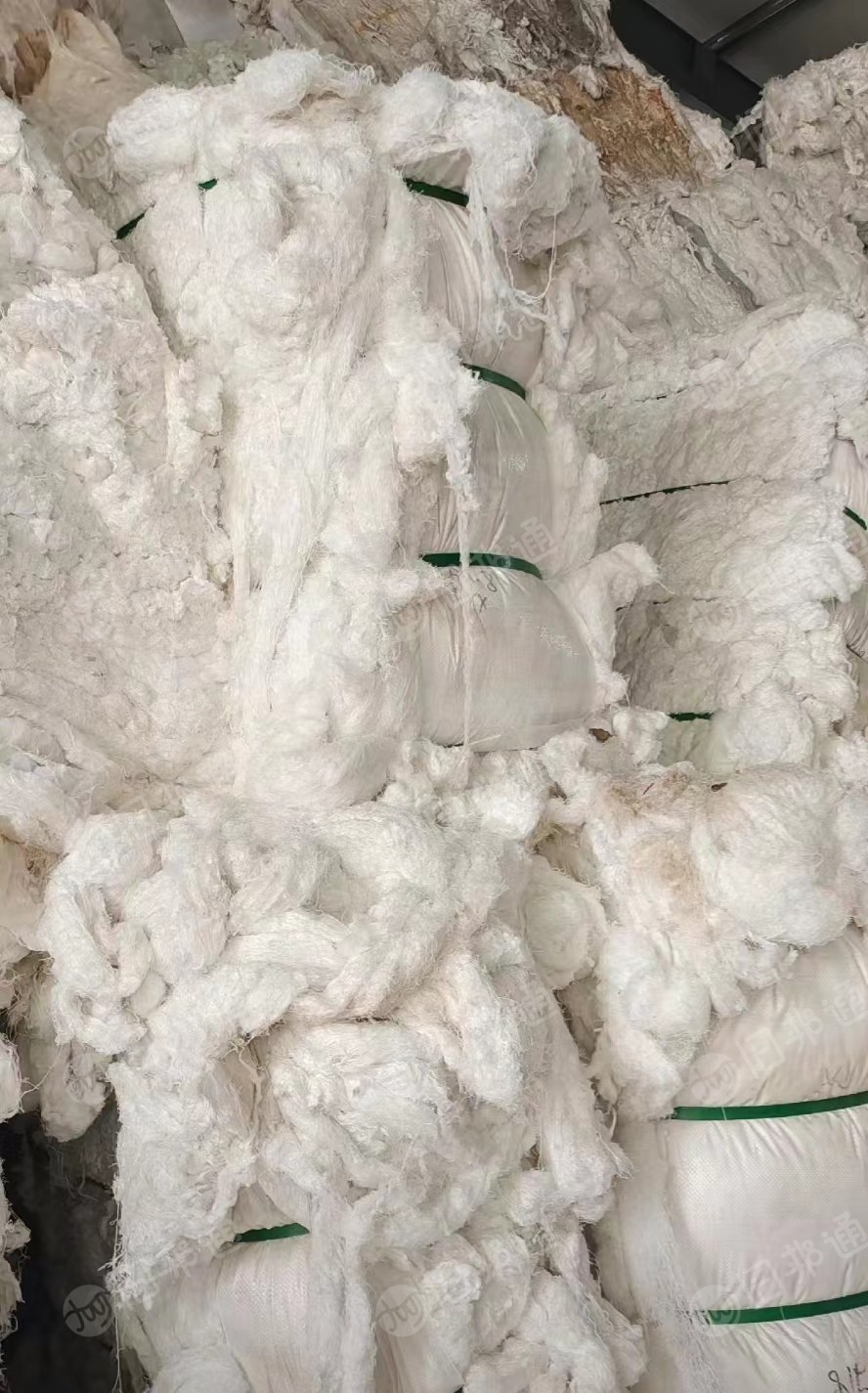 环纺下来的纯大化回丝,长期大量出售