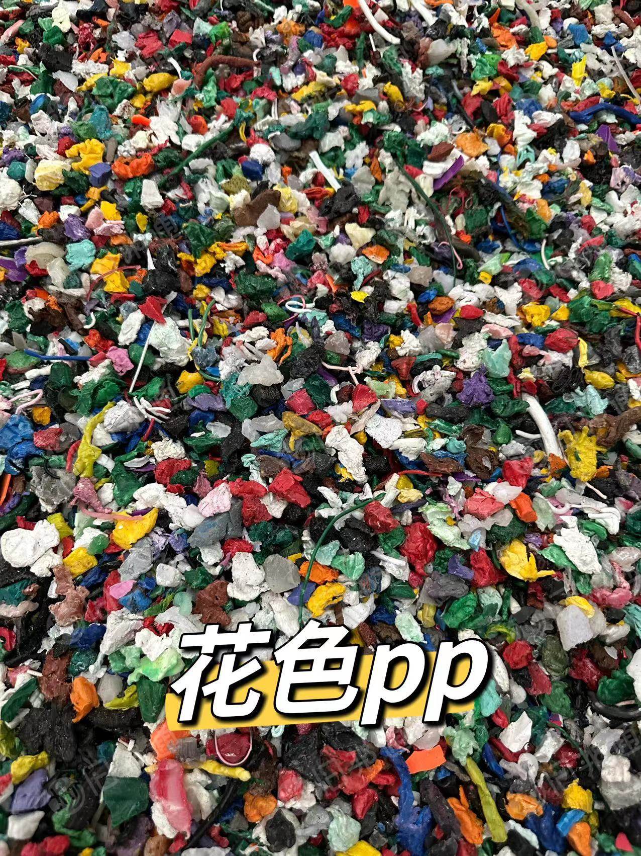 出售黑杂色、中档杂色、花色pp破碎料,长期有货