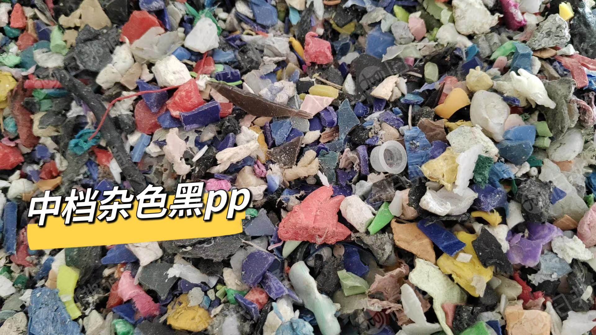 出售黑杂色、中档杂色、花色pp破碎料,长期有货