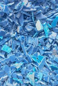 蓝色工程聚丙破碎料，长期出售