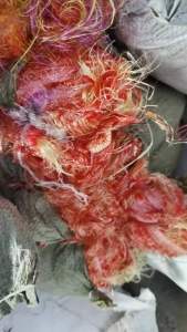 回收各种化纤废丝，涤纶废丝，杂色废丝