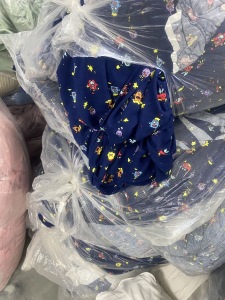 纯棉莫代尔印花卡通图案，出售