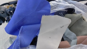 涤棉碎布，一面绒 一面布，大量出售