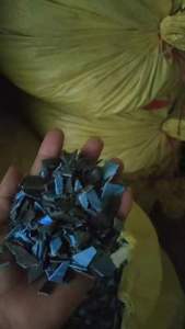HDPE波纹管破碎料，蓝线管破碎料，无杂质，现货20多吨，长期出售