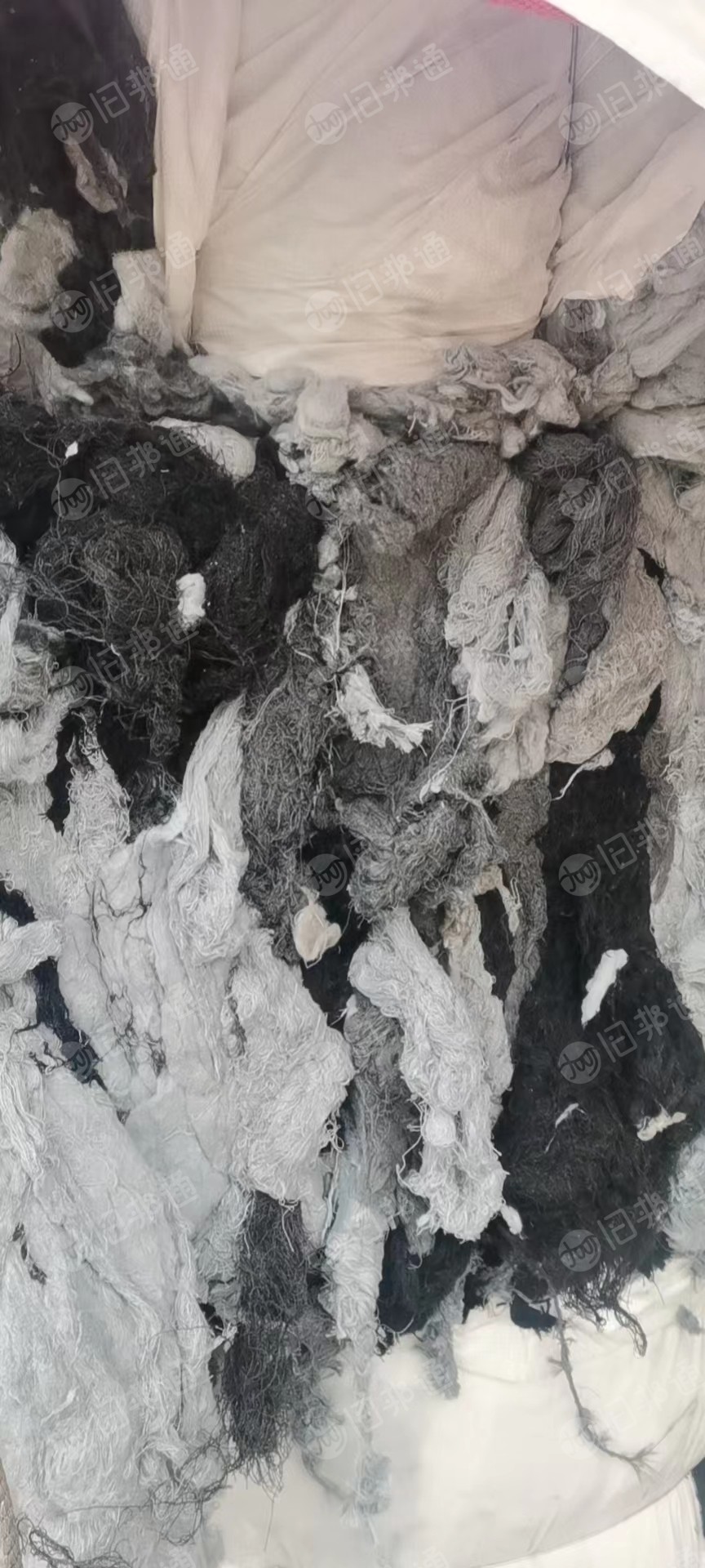 白色涤纶废布,灰色黑色涤纶废纱,造粒用,长期回收