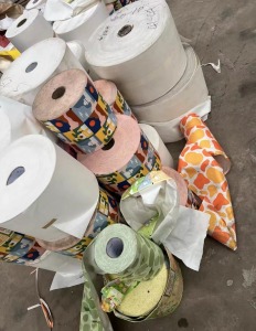 出售水刺无纺布切边料5公分，30公分宽幅，可以打绳造粒