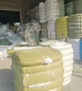 长期供应丝绵开松料，现货50多吨