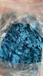 蓝色pet摩擦料，PET膜泡，蓝色膜泡，大量出售