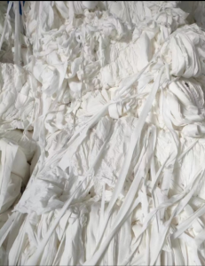 常年回收纯白涤棉，白色开花料
