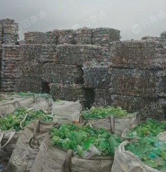 现金自提pet瓶砖,矿泉水瓶粉碎蓝白片