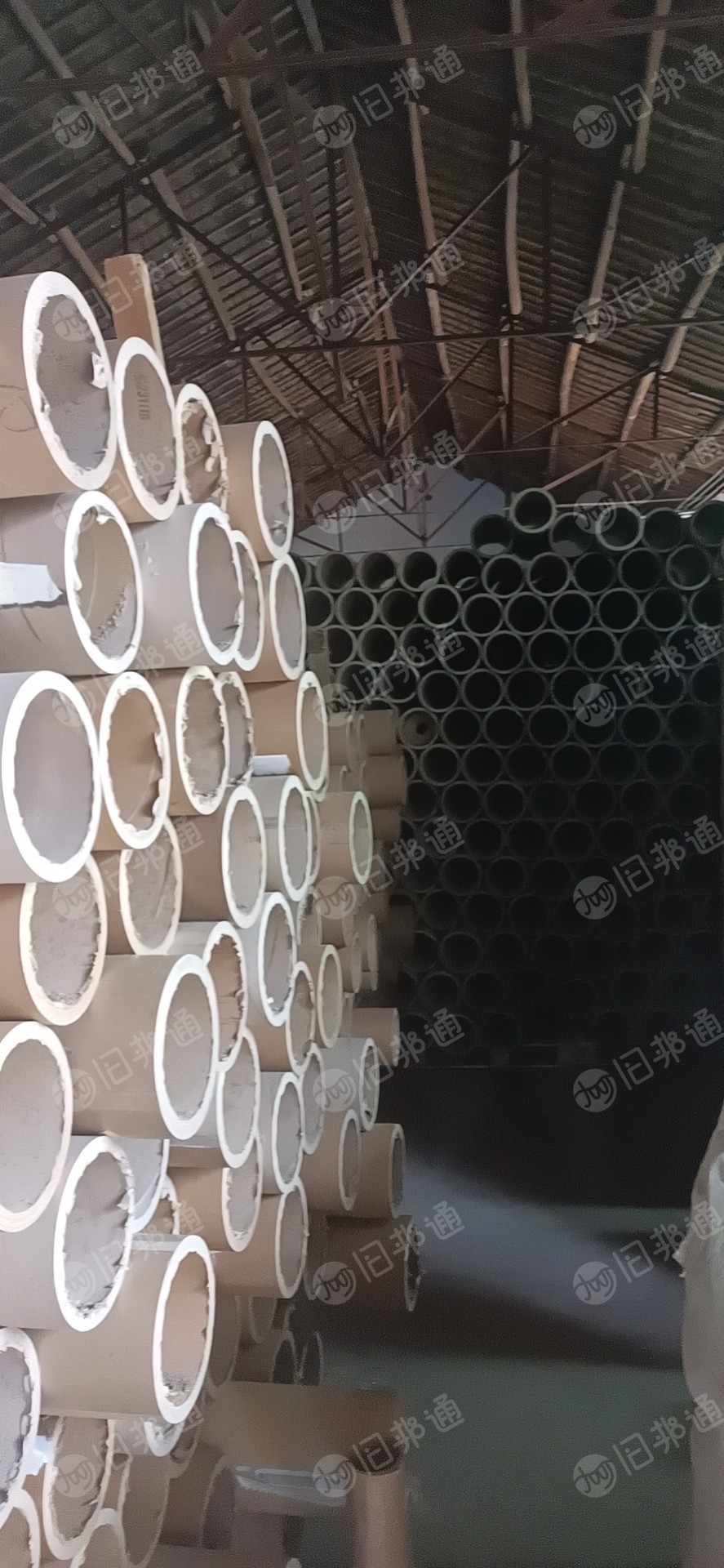 长期出售废旧纸管,3寸管,厚度15mm;6寸管,长度70-135cm