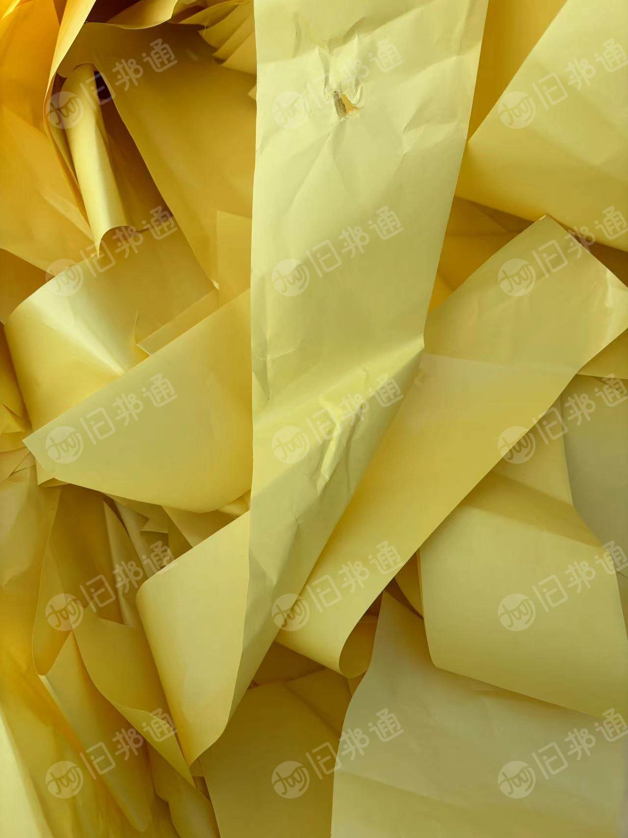 出售黄色单面淋膜纸，散料