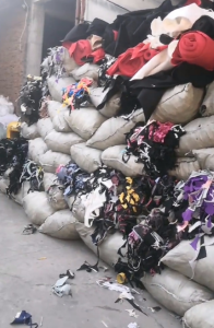 杂色化纤布，飞织鞋面料涤纶废料长期供应