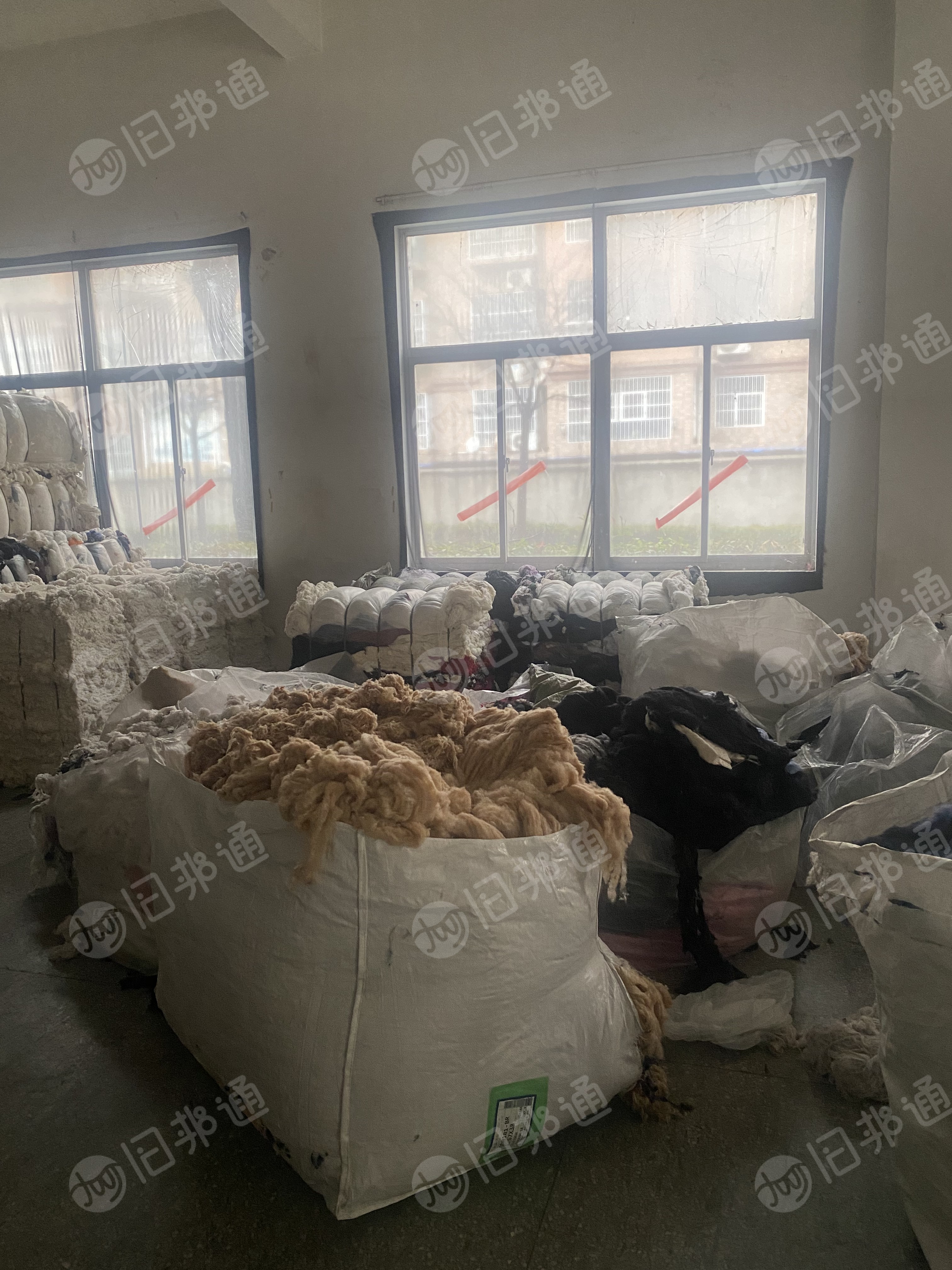 出售全棉回丝,杂色白色混一起,月供10吨