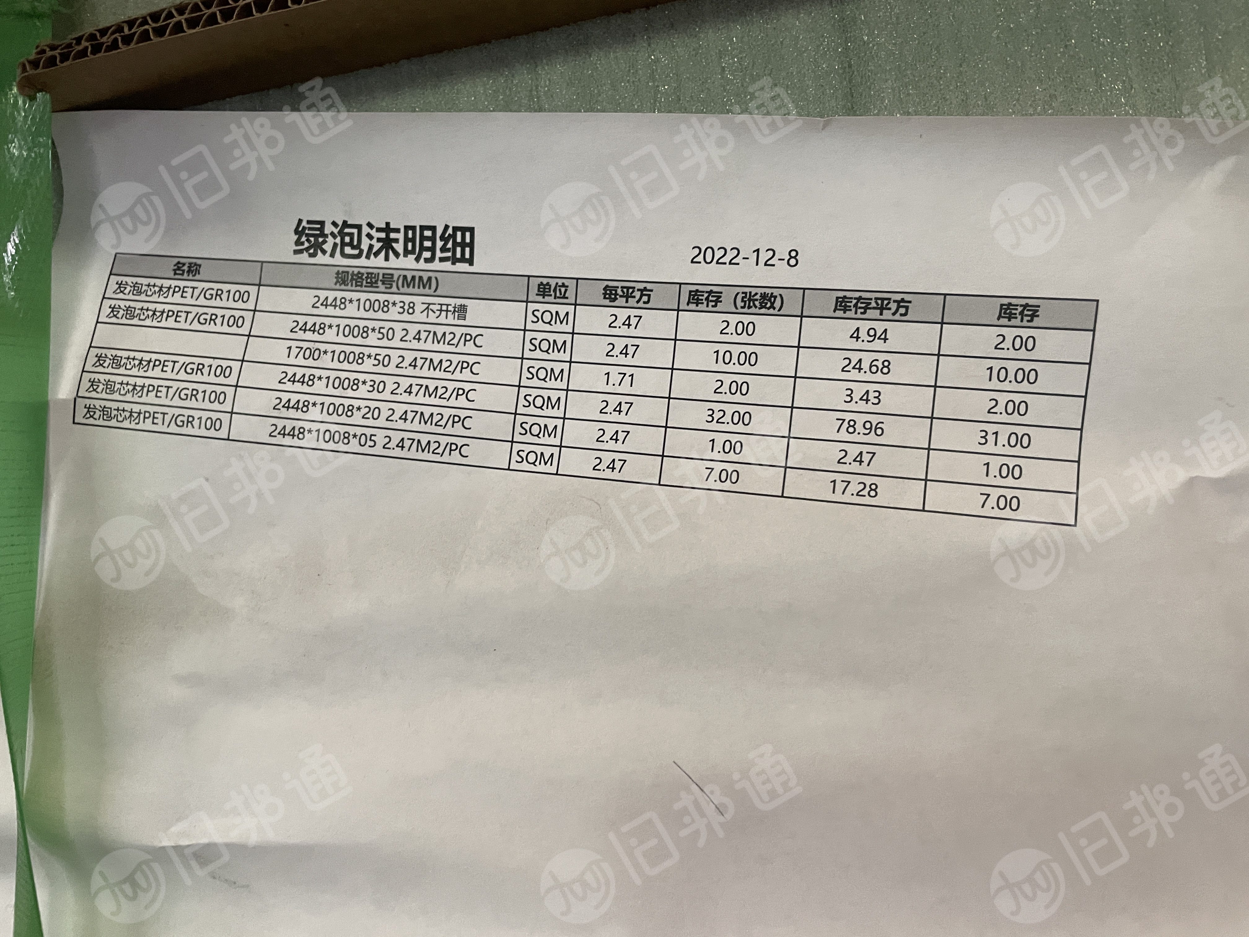 出售PET泡沫板叶片轨道交通芯材密度