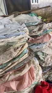 出售汽车气囊布边料，pa66气囊布，现货4吨