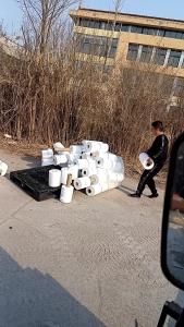 低价处理一批PE隔离膜，单涂层，现货20吨。