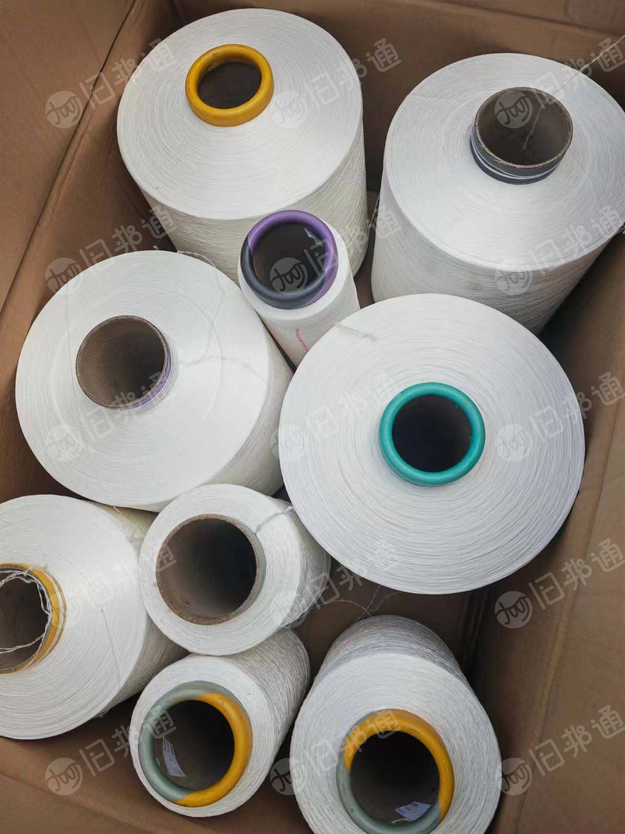 出售涤纶弹丝 ,白色的,乱d数, 现货2吨