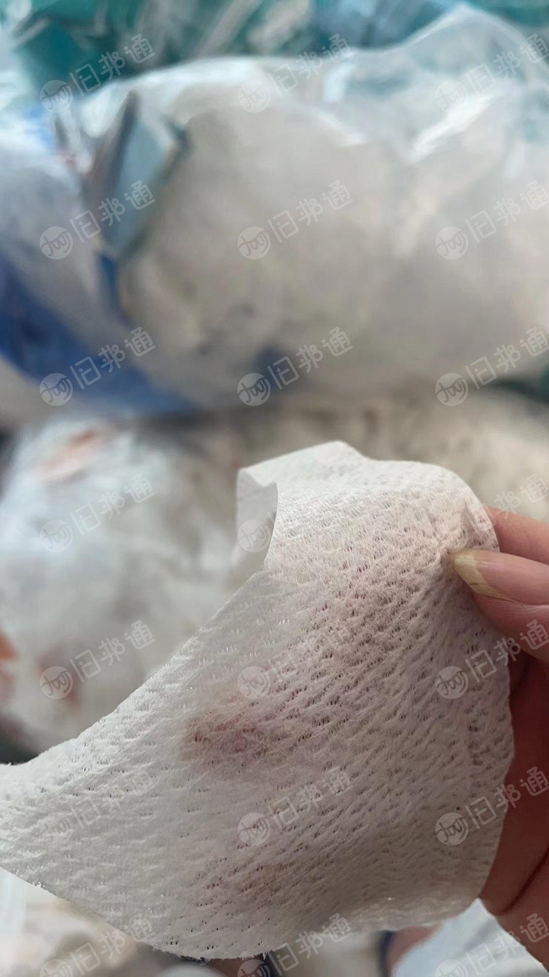 出售面膜厂下来的,无纺布废料,不同材质分开放,通货出