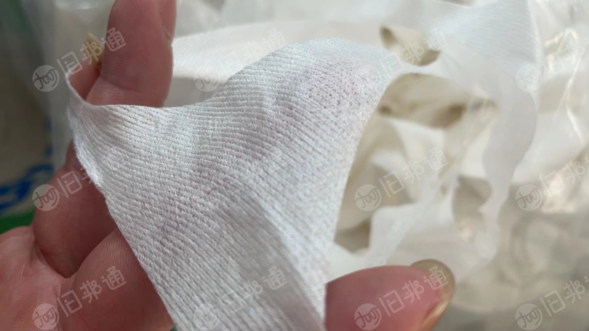 出售面膜厂下来的,无纺布废料,不同材质分开放,通货出