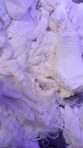 长期出售纺织厂下脚料白色的人棉纱头