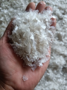 出售PET复合PE食品包装盒破碎料，能拉片长期供货