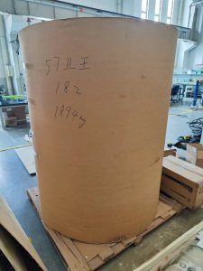 处理2卷进口牛卡纸，厂里买来做载荷实验用