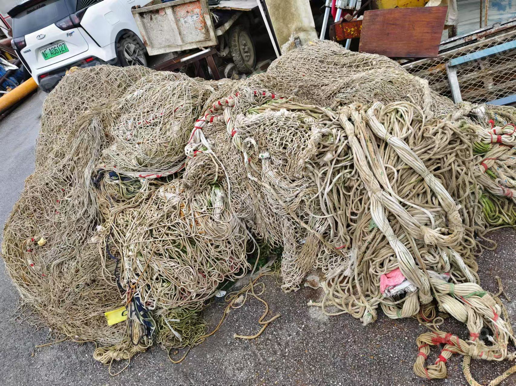 出售pe高压渔网废料